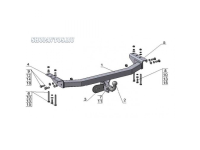 Фаркоп на Mitsubishi Pajero Sport SUV 1998-2008гг. от AvtoS Фаркоп на Mitsubishi Pajero Sport SUV 1998-2008гг.