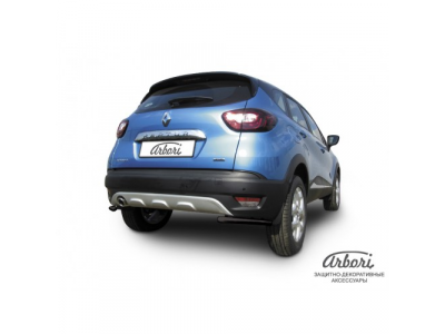 Защита заднего бампера "уголки" Arbori d42 черные RENAULT KAPTUR 2016- от ARBORI Защита заднего бампера "уголки" Arbori d42 черные RENAULT KAPTUR 2016-