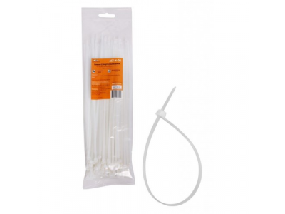 Стяжки (хомуты) кабельные 3,6*250 мм, пластиковые, белые, 100 шт. AIRLINE
